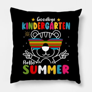 Goodbye kindergarten Graduation 2024 Hello Summer Tiger Pillow