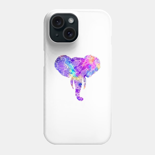 Rainbow Mandala Pattern Elephant Phone Case by ZeichenbloQ