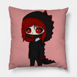 nurse ann dinosaur chibi Pillow