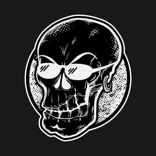 Cool skull with sunglasses (black) T-Shirt