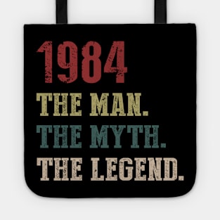 Vintage 1984 The Man The Myth The Legend Gift 36th Birthday Tote