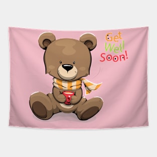 Get Well Soon Cute Bear Tapestry