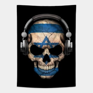 Dark Skull Deejay with Israeli Flag Tapestry