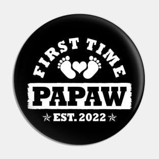 First Time Papaw Est 2022 Funny New Papaw Gift Pin