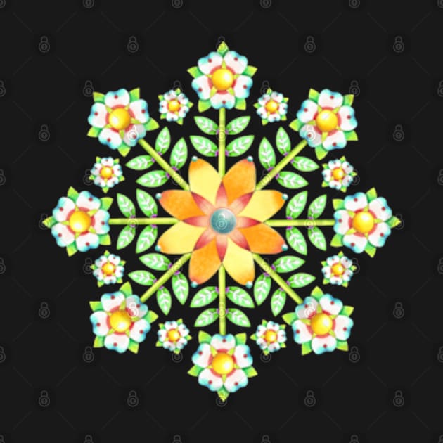 Daisy Mandala by PatriciaSheaArt