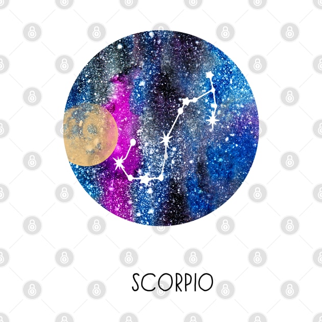 Scorpio Constellation, Scorpio by RosaliArt