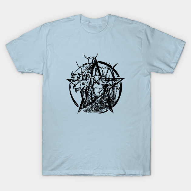 Disover Pentagram and skulls - Pentagram - T-Shirt