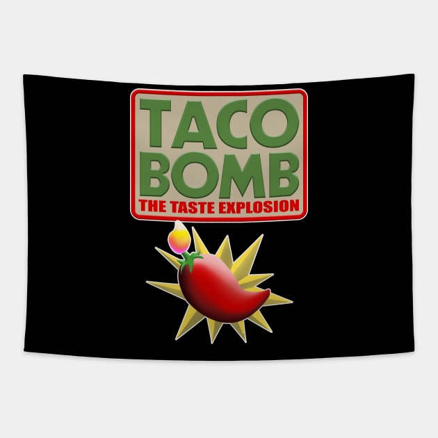 TACO BOMB Tapestry by Destro