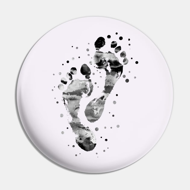 Footprint Pin by RosaliArt