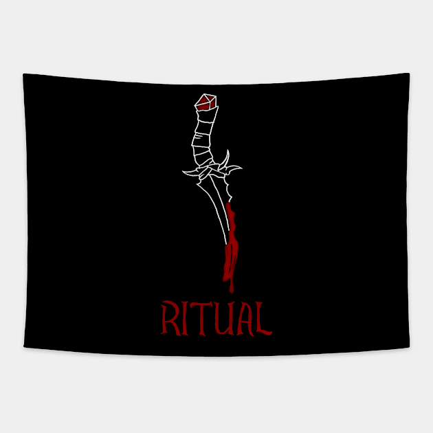 Ritualistic Dagger Tapestry by GrimLabel