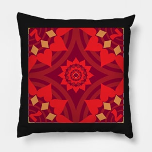 Casino Mandala - Hearts and Diamonds Pillow