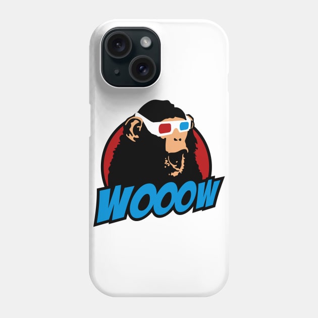 3d amazed ape Phone Case by CheesyB