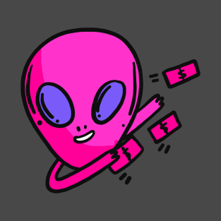 Confident Alien Space Aliens Are Real T-Shirt