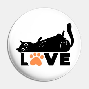 black cat lover Pin