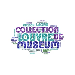 Louvre Museum Paris France Word-Art T-Shirt