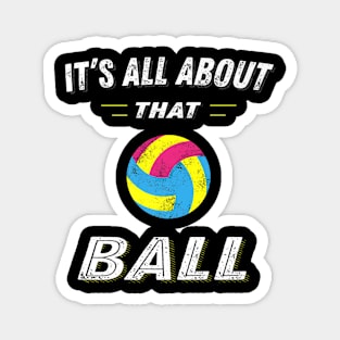 Volleyball Pun Ball for Girls and Women Players Magnet