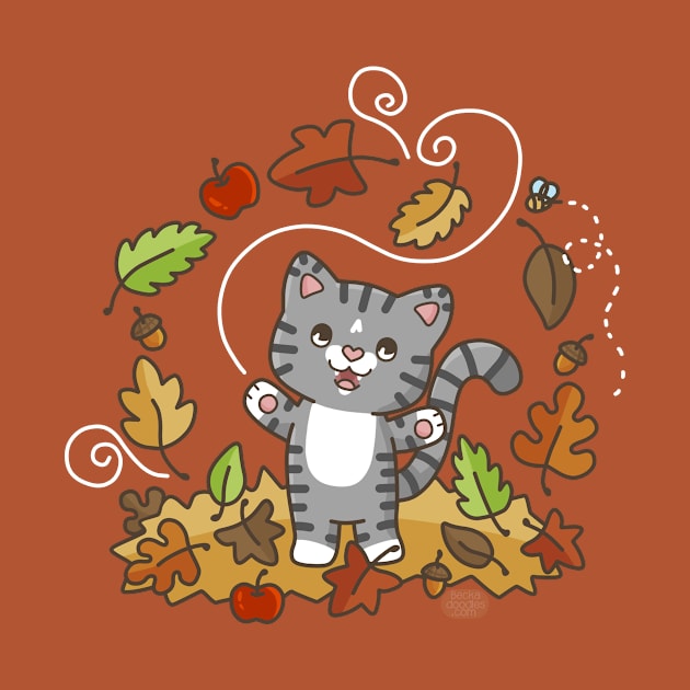 Happy Fall Kitty by beckadoodles