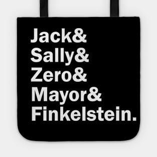 Funny Names x The Nightmare Before Christmas (Jack Skellington, Sally, Mayor, Zero, Professor Finelstein) Tote