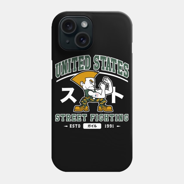 USA Street Fighting - Retro Video Game - College Phone Case by Nemons