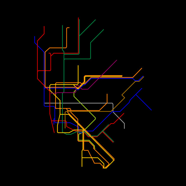 New York Subway Lines - New York - Phone Case