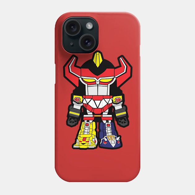 Megazord Chibi Phone Case by mighty corps studio