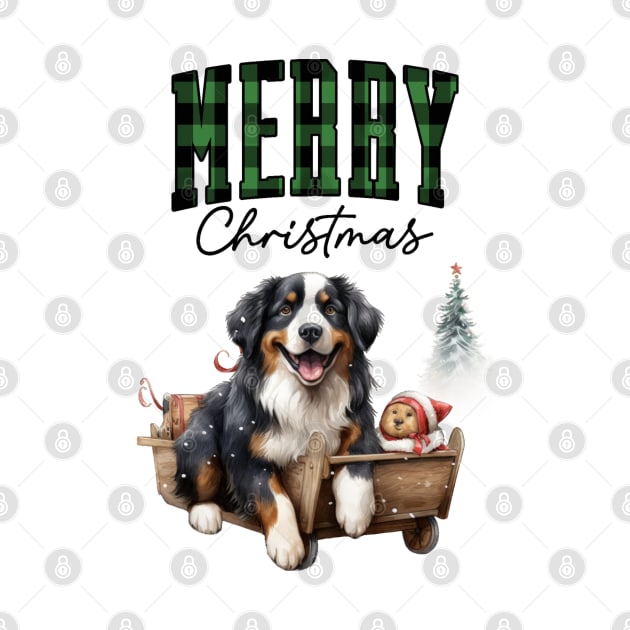 Christmas Bernese mountain dog by Bernesemountaindogstuff