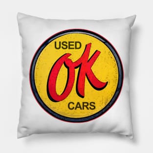 OK Used Car Vinatge Sign Pillow