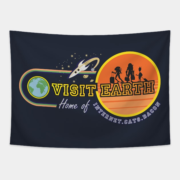 Space Vacation Tapestry by Fashion Sitejob