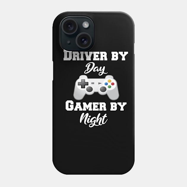 Driver By Day Gamer By Night Phone Case by Emma-shopping