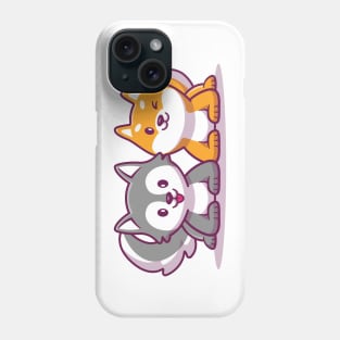 Cute Husky And Corgi Dog Phone Case