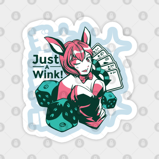 Winking Anime Girl Anime Girls Magnet Teepublic