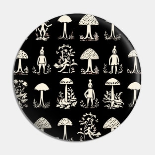 Mushroom Gnome Silhouettes Simple Joy Pin