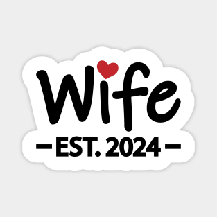 Wife EST. 2024 typographic logo design Magnet