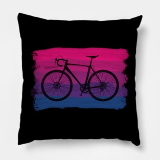 Cyclocross Bicycle Purple Paint Pillow