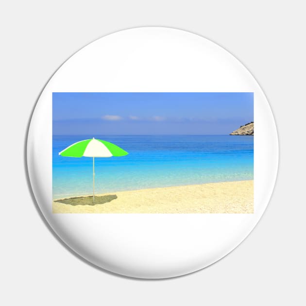Sun, Sea, Shade and Shadow - Myrtos Beach Pin by HonorKyne