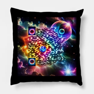 Cosmic Rick Roll QR Code Pillow