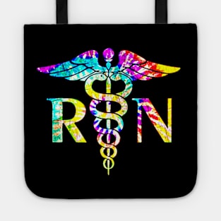 Lovely RN Registered Nurse Tie Dye Tote