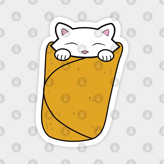 Purrito, Cute cat Burrito Magnet by Purrfect