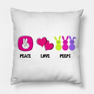 Peace Love & Peeps Pillow