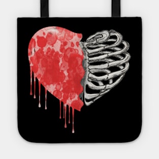 Broken heart, watercolor design, heart disease awareness Tote