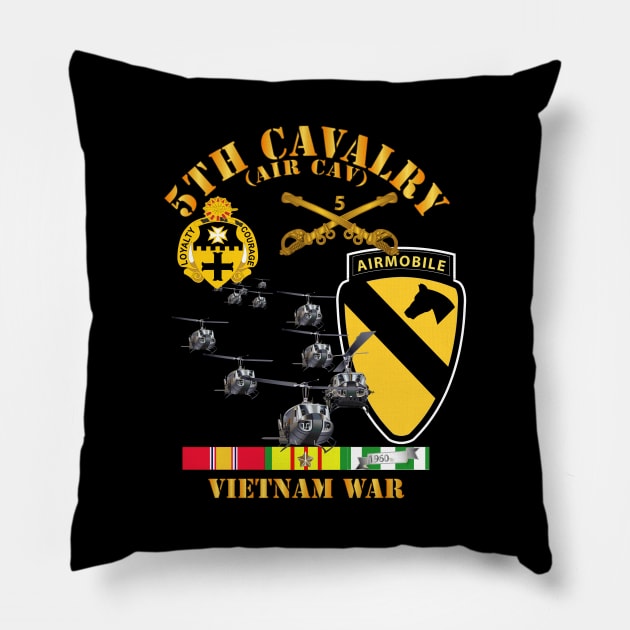 5th Cavalry (Air Cav) - 1st  Cav Division w SVC Pillow by twix123844