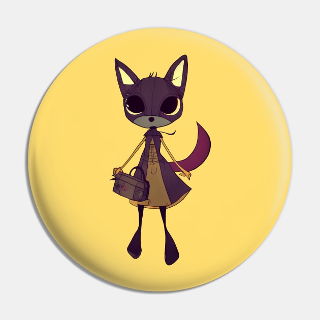 Fox lady with a style Pin by orange-teal