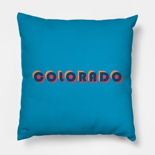 Vintage Colorado design for the retro fan Pillow