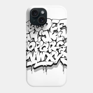 Graffiti Alphabet #3 black Phone Case