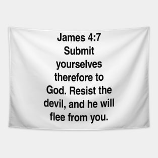 James 4:7  King James Version (KJV) Bible Verse Typography Gift Tapestry