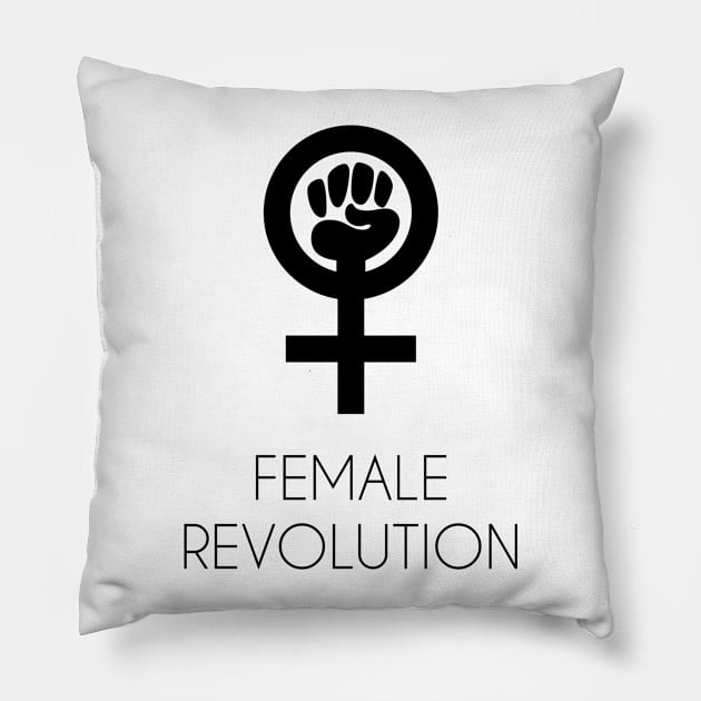 Female Revolution - Feminist Design Female Symbol Fist Pillow by Everyday Inspiration