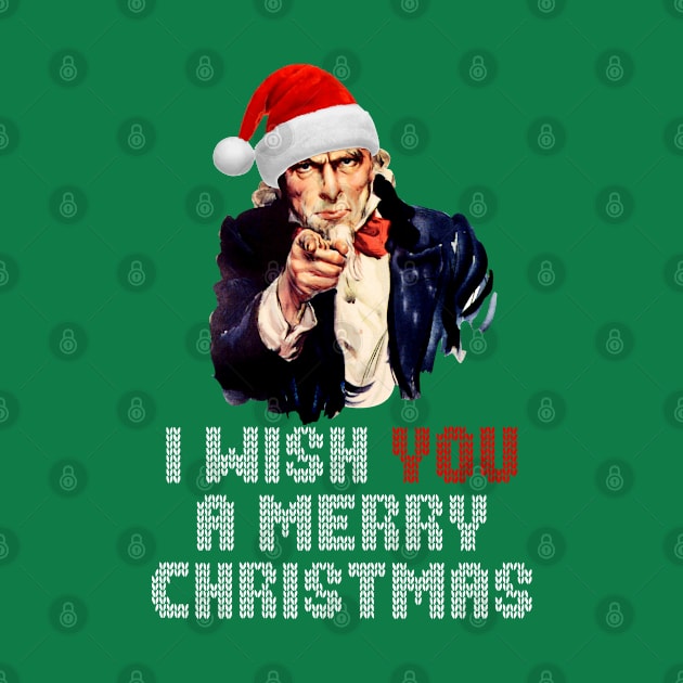 Uncle Sam I Wish You A Merry Christmas by Nerd_art