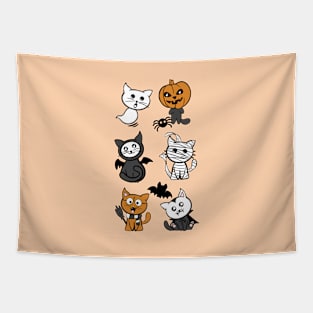 Halloween Cats Party Tapestry