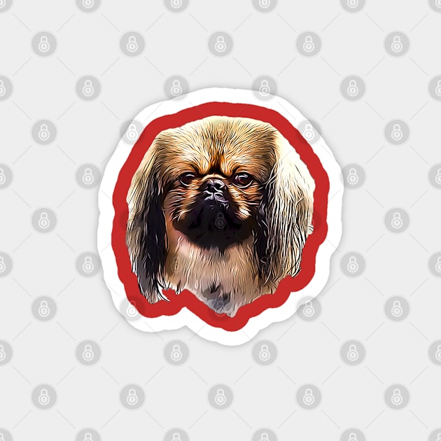 Pekingese Portrait Magnet by ElegantCat