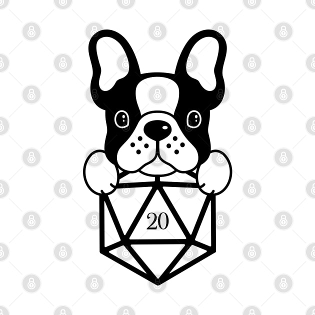 French Bulldog Lovers D20 Dice by pixeptional